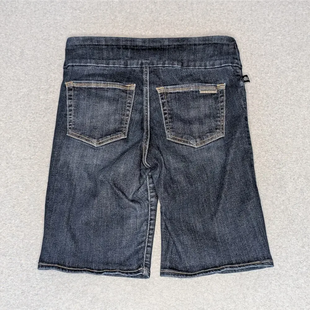 Rock & Republic Denim Rx Fever Pull-On Bermuda Shorts Women’s 10 Indigo Stretch